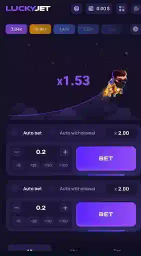 Play 1win Lucky Jet game on mobile
